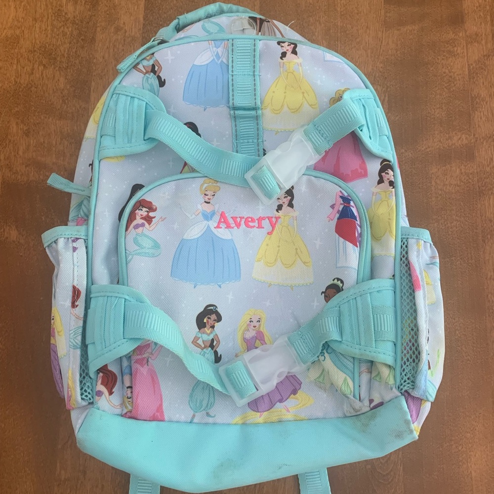 Pottery Barn Kids Princess Backpack - Aqua and Multicolor